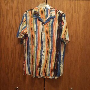 NEW ! Vintage Design in Italy Men MultiColor Dress Shirt Size L